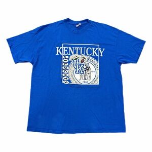 Vintage Kentucky Wildcats Shirt Mens XXL Blue College Basketball Hanes NCAA 90s